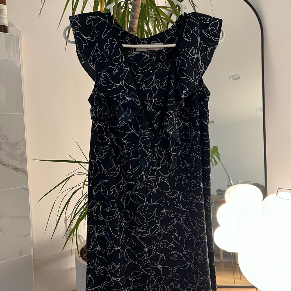 Chic Black Floral Midi Dress